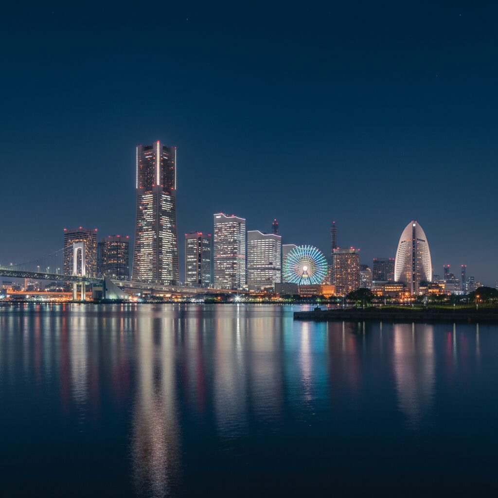 横浜みなとみらいの夜景